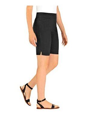 NEW Hilary Radley Women Size XL Bermuda Shorts Black 9" Inseam NWT